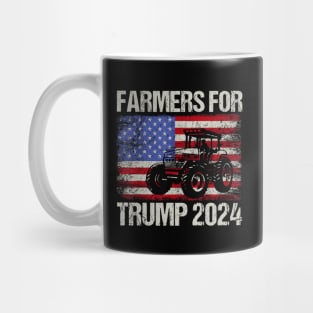 Farmers for Trump 2024 American Election Pro Trump Farmers Mug